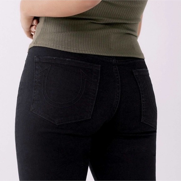 True Religion Colette Slim Straight Jeans New Raw Hem Size 31 - Picture 7 of 9